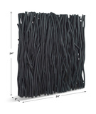 Gathered Teak Square Black Wood Wall Decor thumbnail 3