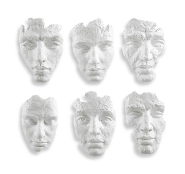 Self-Portrait White Mask Wall Decor Set/6
