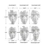 Self-Portrait White Mask Wall Decor Set/6 thumbnail 4