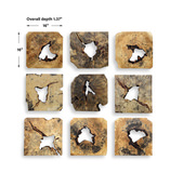 Bahati Wood Wall Décor In Natural Set/9 thumbnail 4