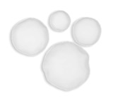 Lucky Coins White Metal Wall Bowls Set/4 thumbnail 1