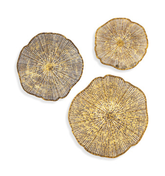 Radiance Gold Metal Wall Decor Set/3