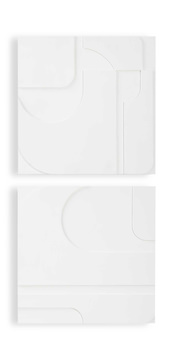 Contours White Wall Decor Set/2