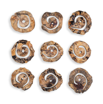 Corkscrew Wood Wall Decor Set/9