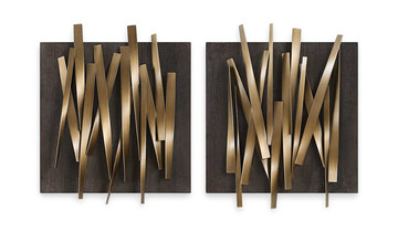 Crosshatch Metal Wall Decor Set/2