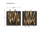 Crosshatch Metal Wall Decor Set/2 thumbnail 3