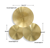 Cymbalic Round Brass Wall Art Set/3 thumbnail 2