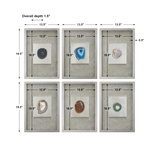 Agate Stone Silver Wall Art Set/6 thumbnail 2