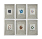 Agate Stone Silver Wall Art Set/6 thumbnail 1