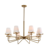 Lassen 8 Light Brass Chandelier thumbnail 9