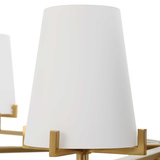 Lassen 8 Light Brass Chandelier thumbnail 2