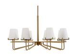 Lassen 8 Light Brass Chandelier thumbnail 12