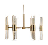 Cret 12 Light Brass Chandelier thumbnail 1