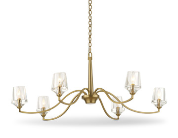 Barcelona 6 Light Brass Chandelier