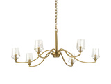 Barcelona 6 Light Brass Chandelier thumbnail 3
