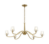 Barcelona 6 Light Brass Chandelier thumbnail 6
