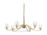 Barcelona 6 Light Brass Chandelier thumbnail 9