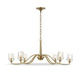 Barcelona 6 Light Brass Chandelier thumbnail 10