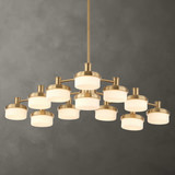 Wedge 12 Lt LED Brass Chandelier thumbnail 14