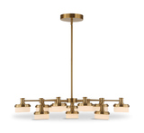 Wedge 12 Lt LED Brass Chandelier thumbnail 5