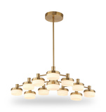 Wedge 12 Lt LED Brass Chandelier thumbnail 7