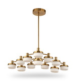 Wedge 12 Lt LED Brass Chandelier thumbnail 8