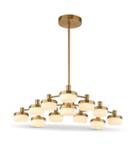 Wedge 12 Lt LED Brass Chandelier thumbnail 10