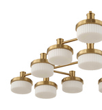 Wedge 12 Lt LED Brass Chandelier thumbnail 12