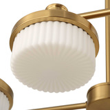 Wedge 12 Lt LED Brass Chandelier thumbnail 2