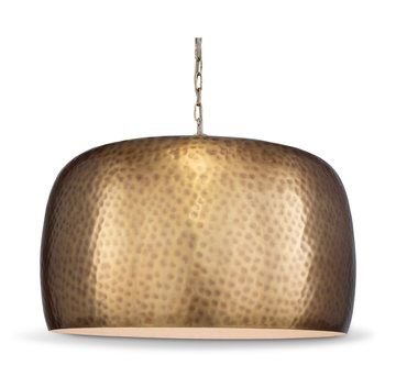 Lemont Hammered Brass 1 Light Pendant