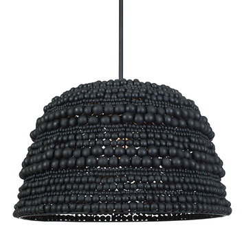 Persephone Black Bead 1 Light Pendant