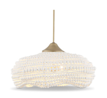 Biddeford 5 Light White Beaded Pendant
