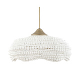 Biddeford 5 Light White Beaded Pendant thumbnail 5