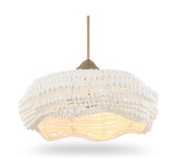 Biddeford 5 Light White Beaded Pendant thumbnail 7