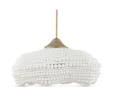 Biddeford 5 Light White Beaded Pendant thumbnail 6