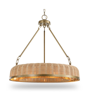 Ladakh 9 Light Round Wicker Pendant