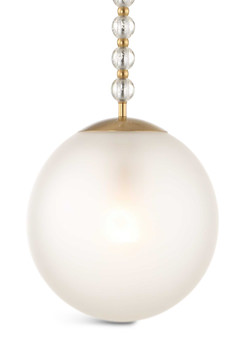 Ripple 1 Light Frost Glass Pendant