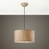Dafina 3 Light Burlap Drum Pendant thumbnail 2