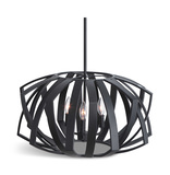 Thales Black Geometric 3 Light Pendant thumbnail 3