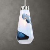 Windswept Blue & White 1 Light Mini Pendant thumbnail 11