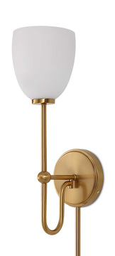Trophy 1 Light Brass Sconce