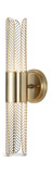 Cret 2 Light LED Brass Sconce thumbnail 1