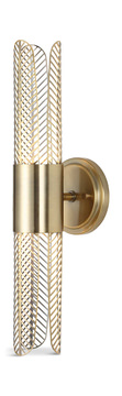 Cret 2 Light LED Brass Sconce