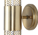 Cret 2 Light LED Brass Sconce thumbnail 6