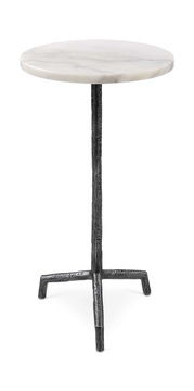 Puritan White Marble Drink Table