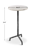 Puritan White Marble Drink Table thumbnail 4