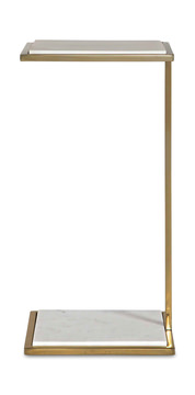 Elevate White Marble Drink Table