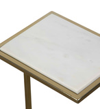 Elevate White Marble Drink Table thumbnail 5