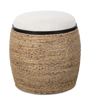 Island Straw Accent Stool