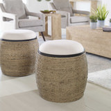Island Straw Accent Stool thumbnail 2